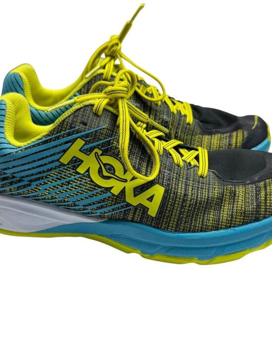 Hoka One One Evo Carbon Rocket Running Shoes Blue/Yellow Men\'s Size 8 main image 4